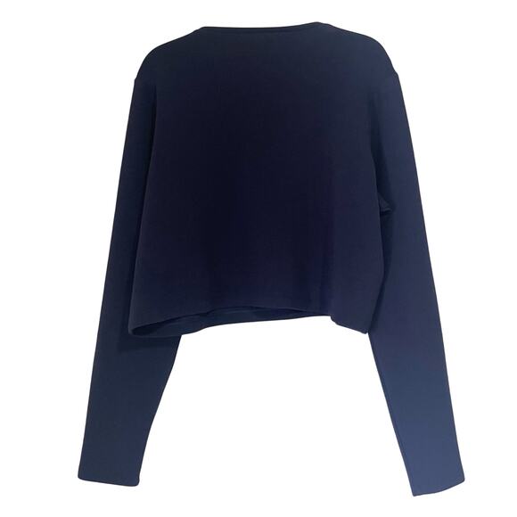 SPANX AirEssentials Long Sleeve Modal Blend Crop Top in Navy Size 1X - Picture 5 of 11